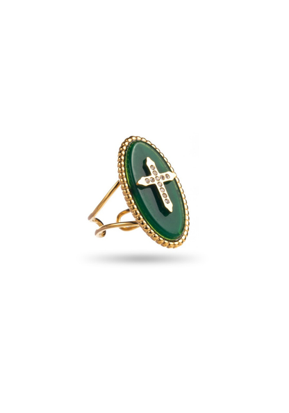 Bague Acier Inoxydable Croix