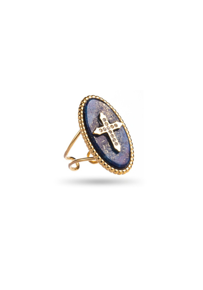 Bague Acier Inoxydable Croix pas cher