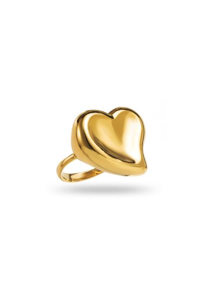 Bague Acier Inoxydable Cœur