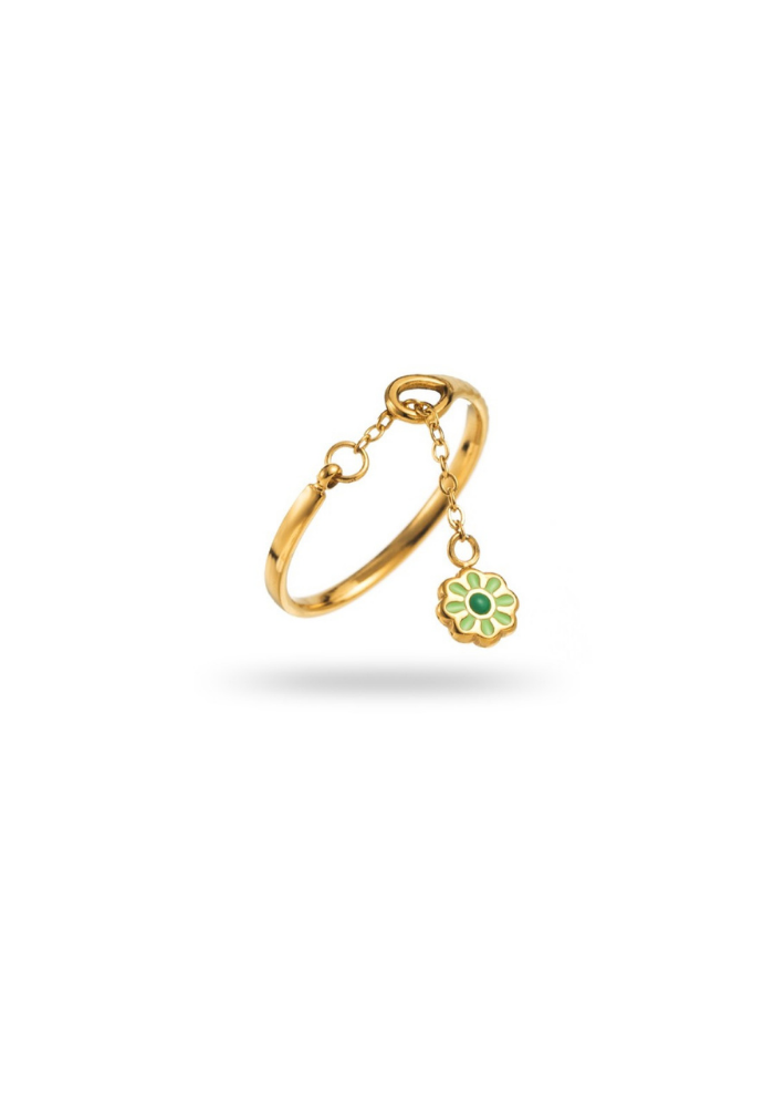 Bague Breloque Fleur pas cher 