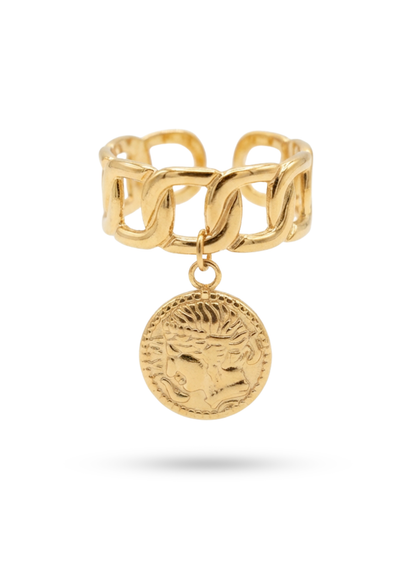 Bague Breloque Pièce Monnaie