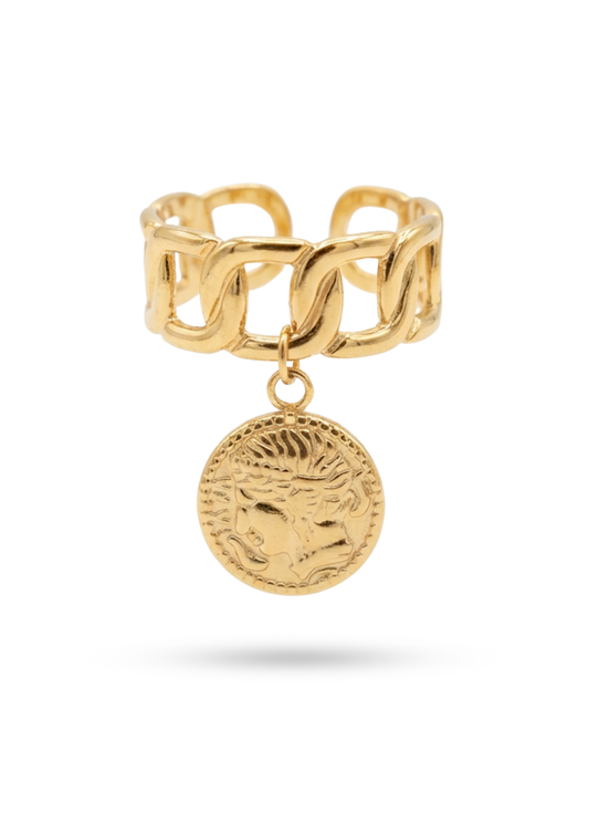Bague Breloque Pièce Monnaie