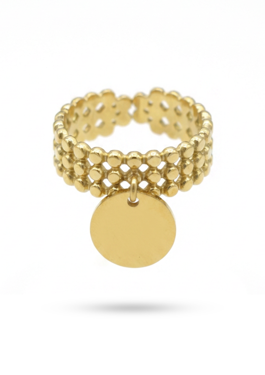 Bague Breloque Pampille Ronde