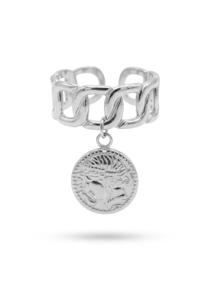 Bague Breloque Pièce Monnaie