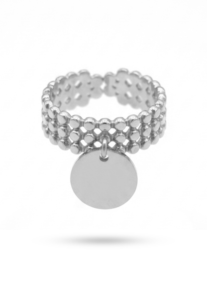 Bague Breloque Pampille Ronde