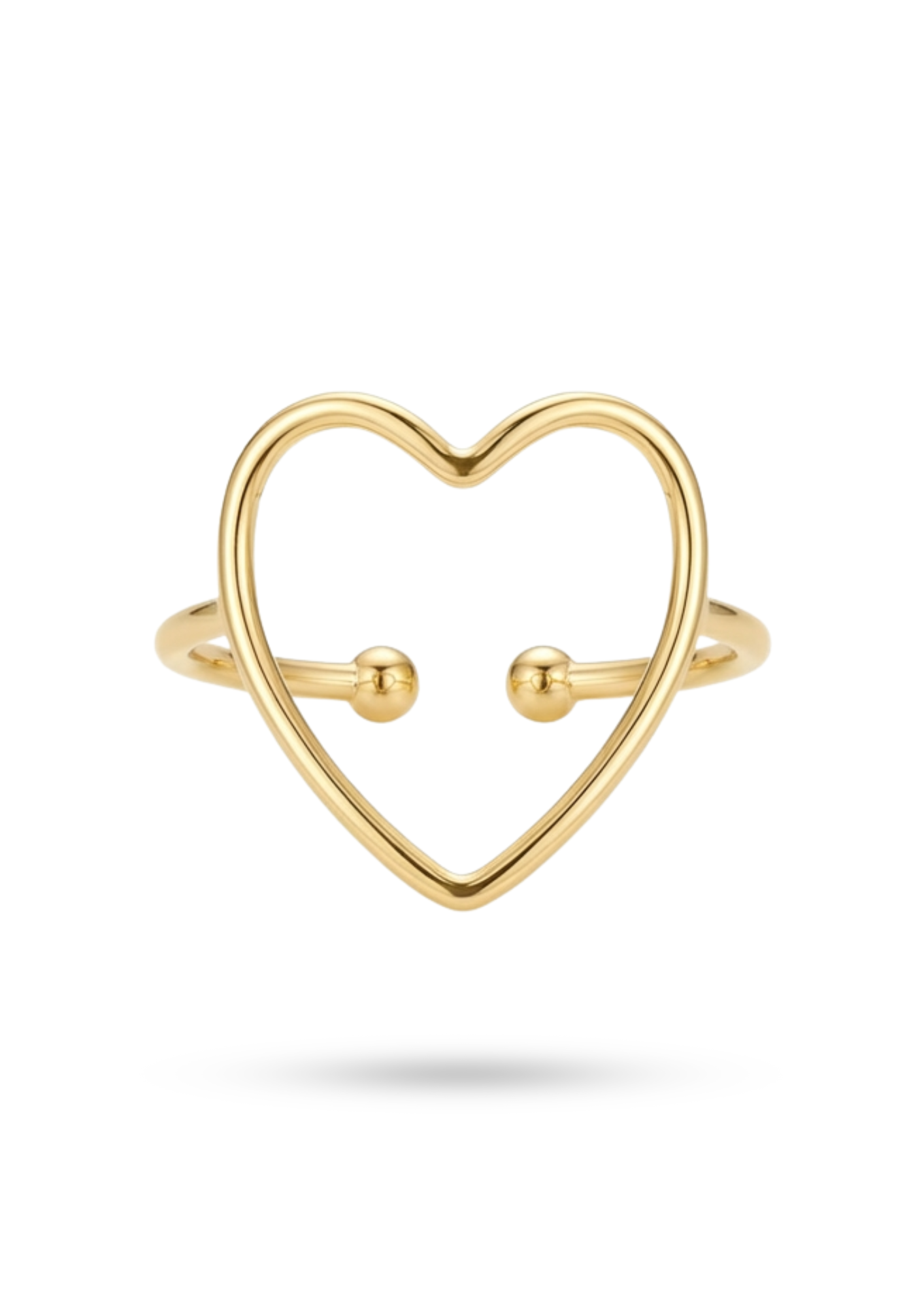 Bague Acier Inoxydable Cœur Fin Ajouré