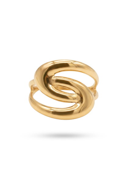 Bague Acier Inoxydable Entrelacée