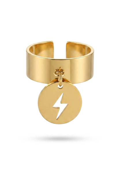 Bague Breloque Pastille Éclair