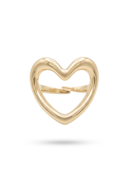 Bague Acier Inoxydable Cœur Ajouré