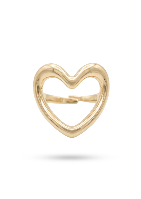 Bague Acier Inoxydable Cœur Ajouré