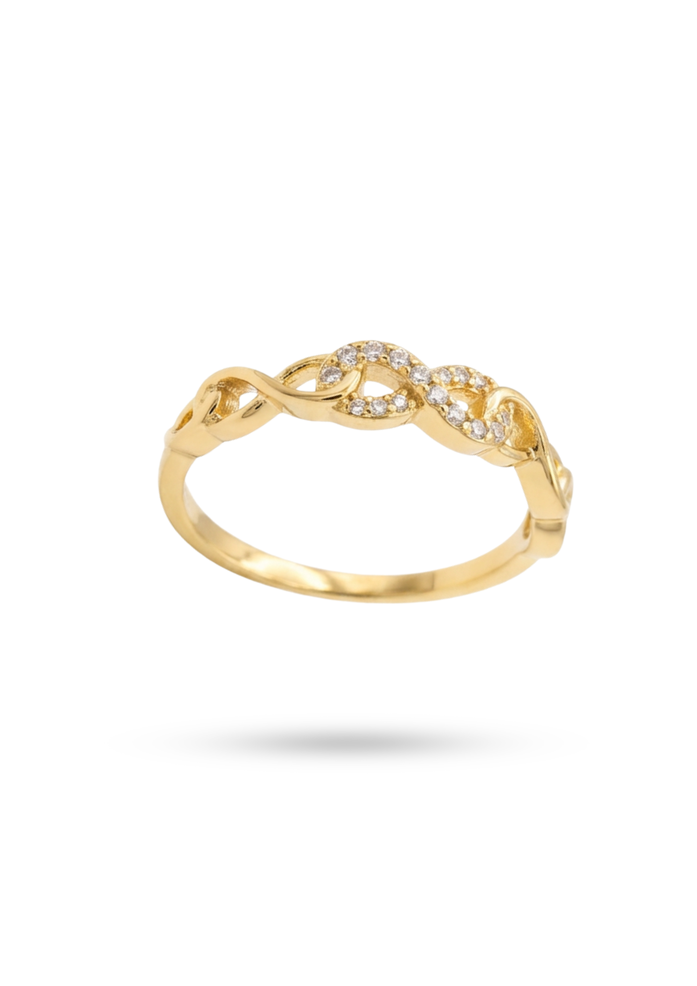 Bague Acier Inoxydable Infini Strass