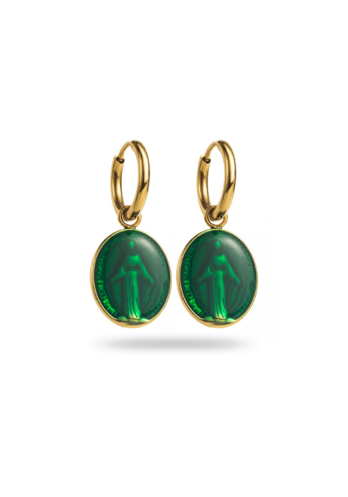 Boucles d'Oreilles Acier Inoxydable Chrétienne pas cher
