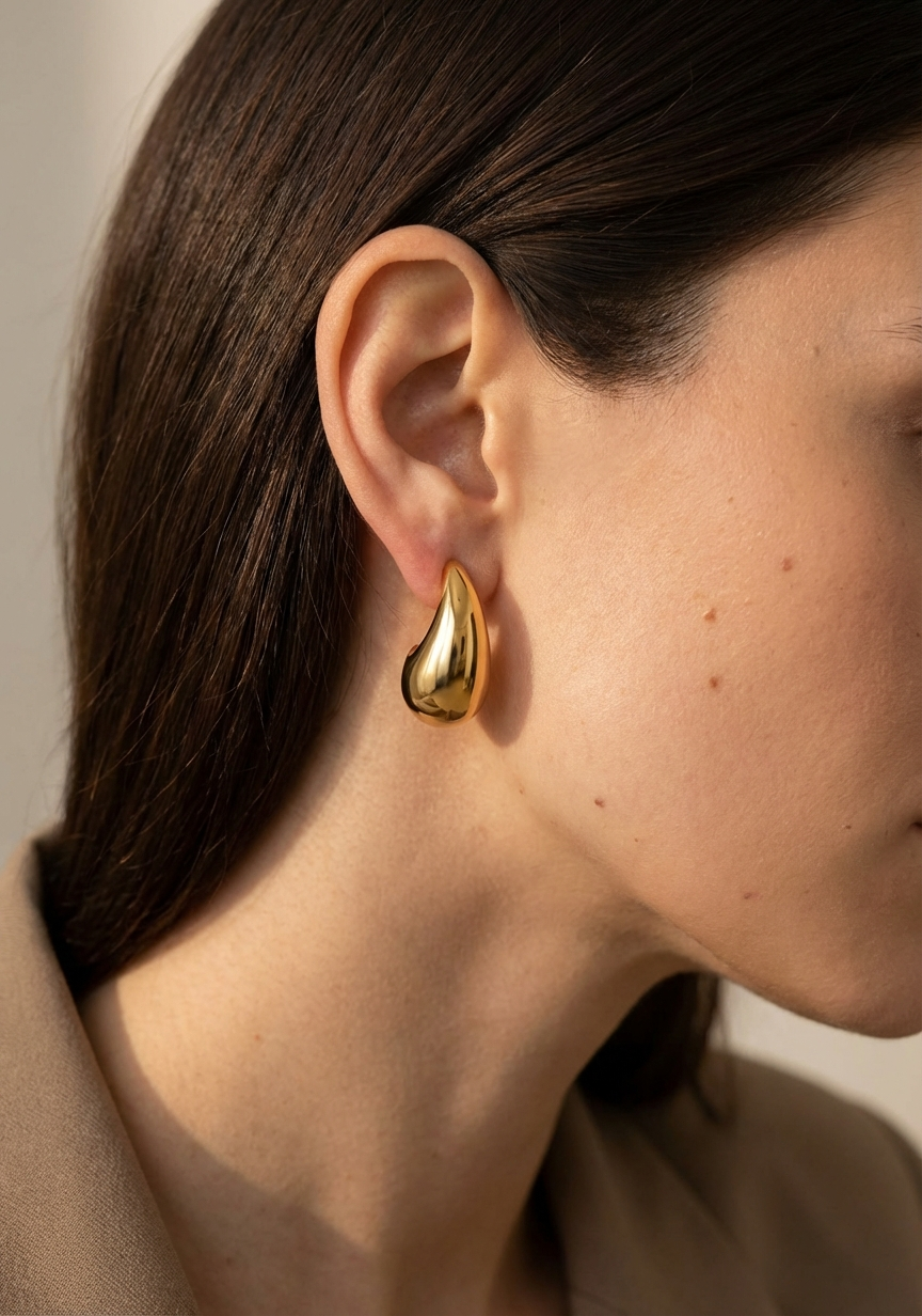 Boucles d'Oreilles Acier Inoxydable Goutte pas cher