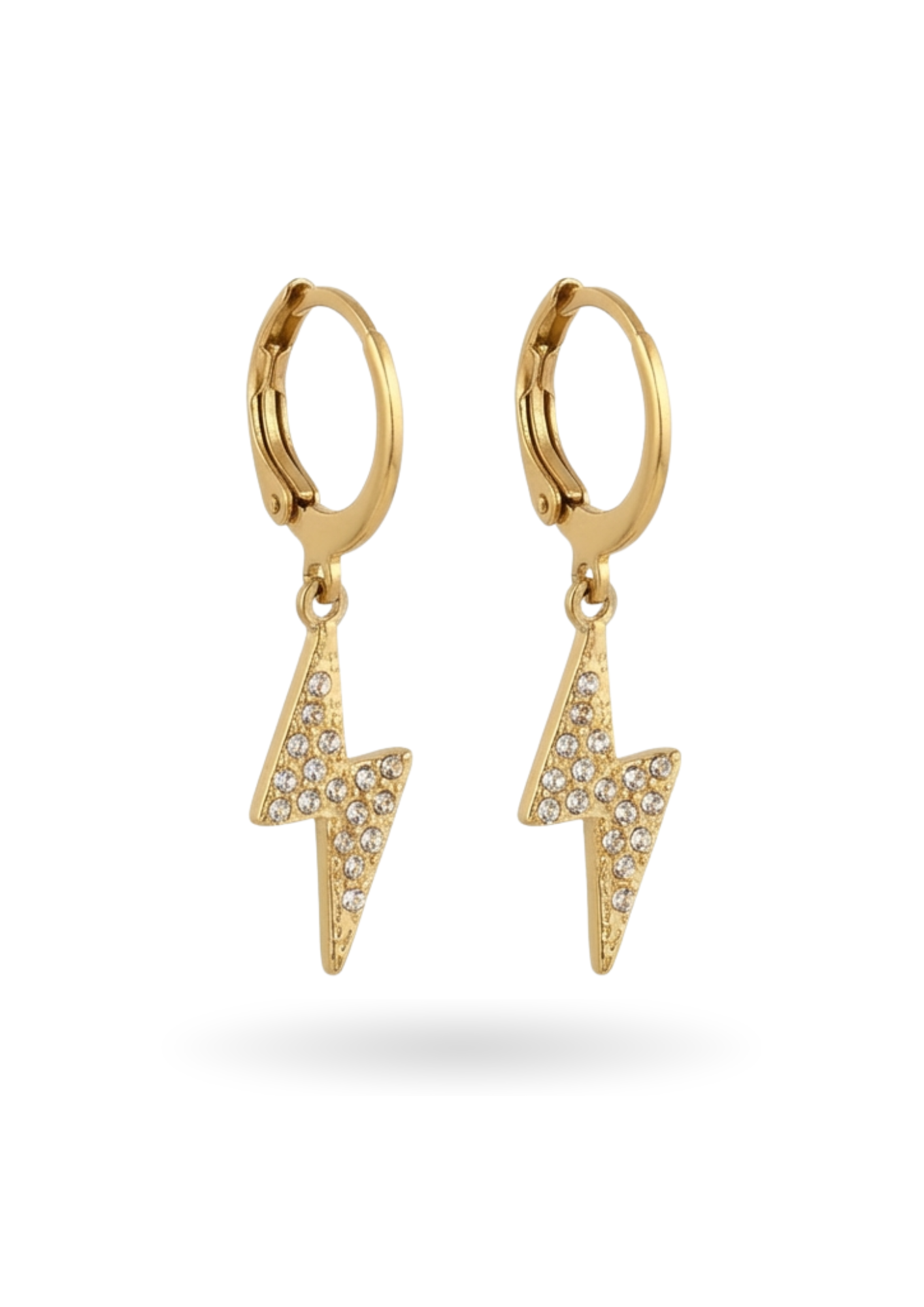 Boucles d'Oreilles Acier Inoxydable Éclair