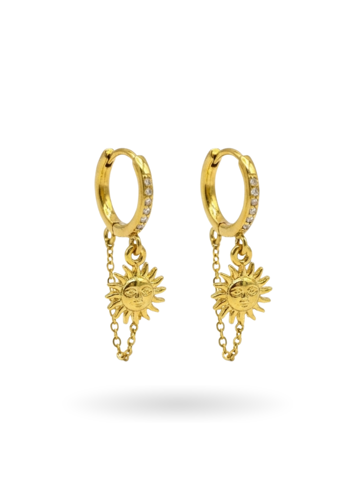 Boucles d'Oreilles Acier Inoxydable Mini Soleil