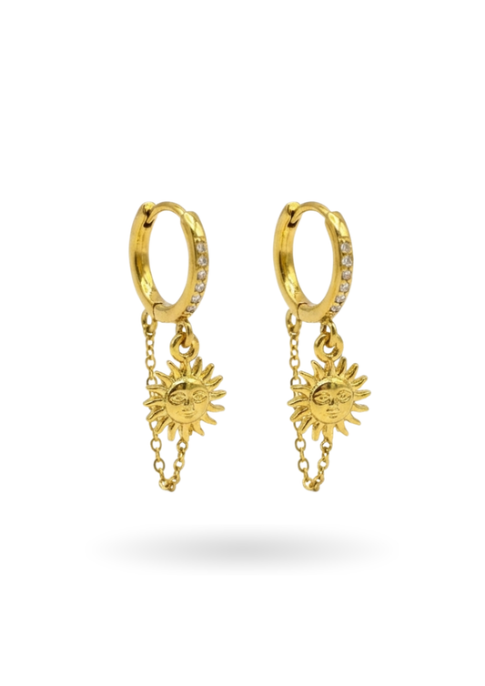 Boucles d'Oreilles Acier Inoxydable Mini Soleil