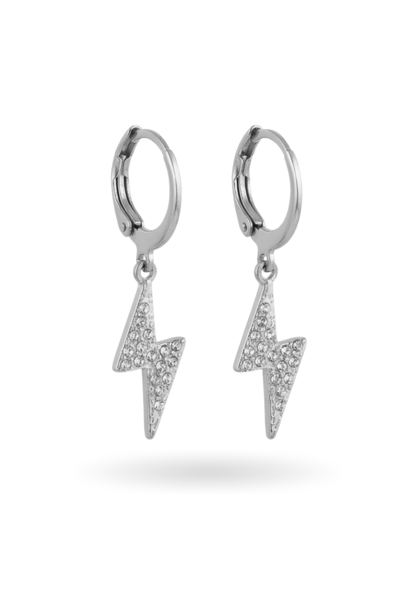 Boucles d'Oreilles Acier Inoxydable Éclair