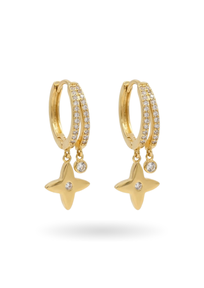 Boucles d'Oreilles Acier Inoxydable Double Anneaux