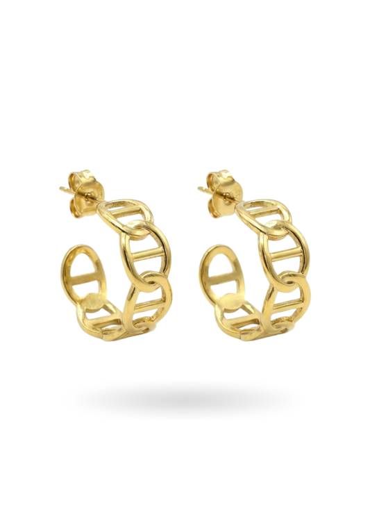 Boucles d'Oreilles Acier Inoxydable Créoles Ovale