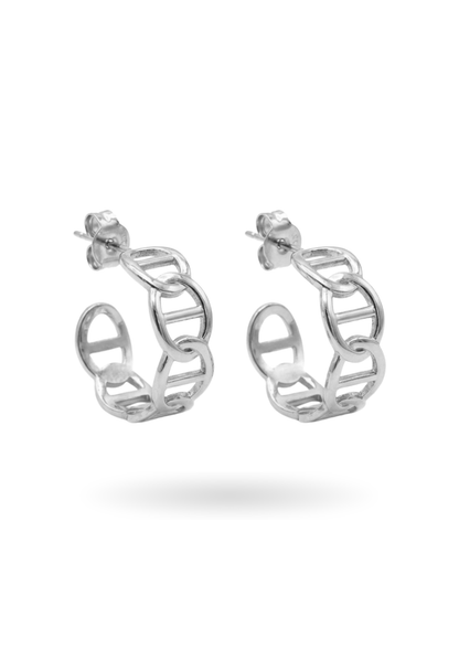 Boucles d'Oreilles Acier Inoxydable Créoles Ovale