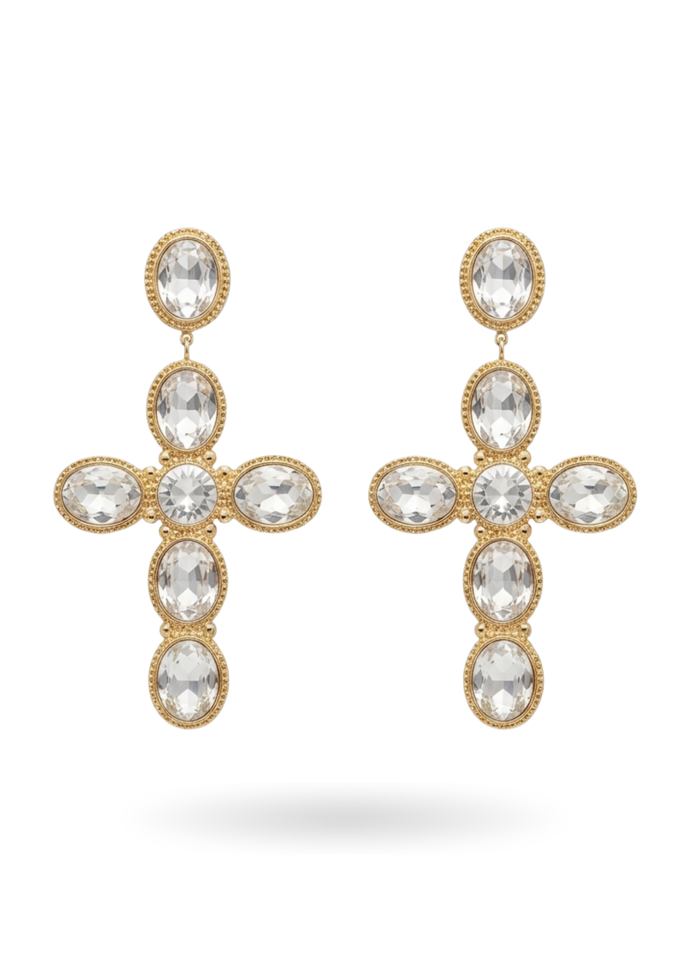 Boucles d'Oreilles Acier Inoxydable Croix Design