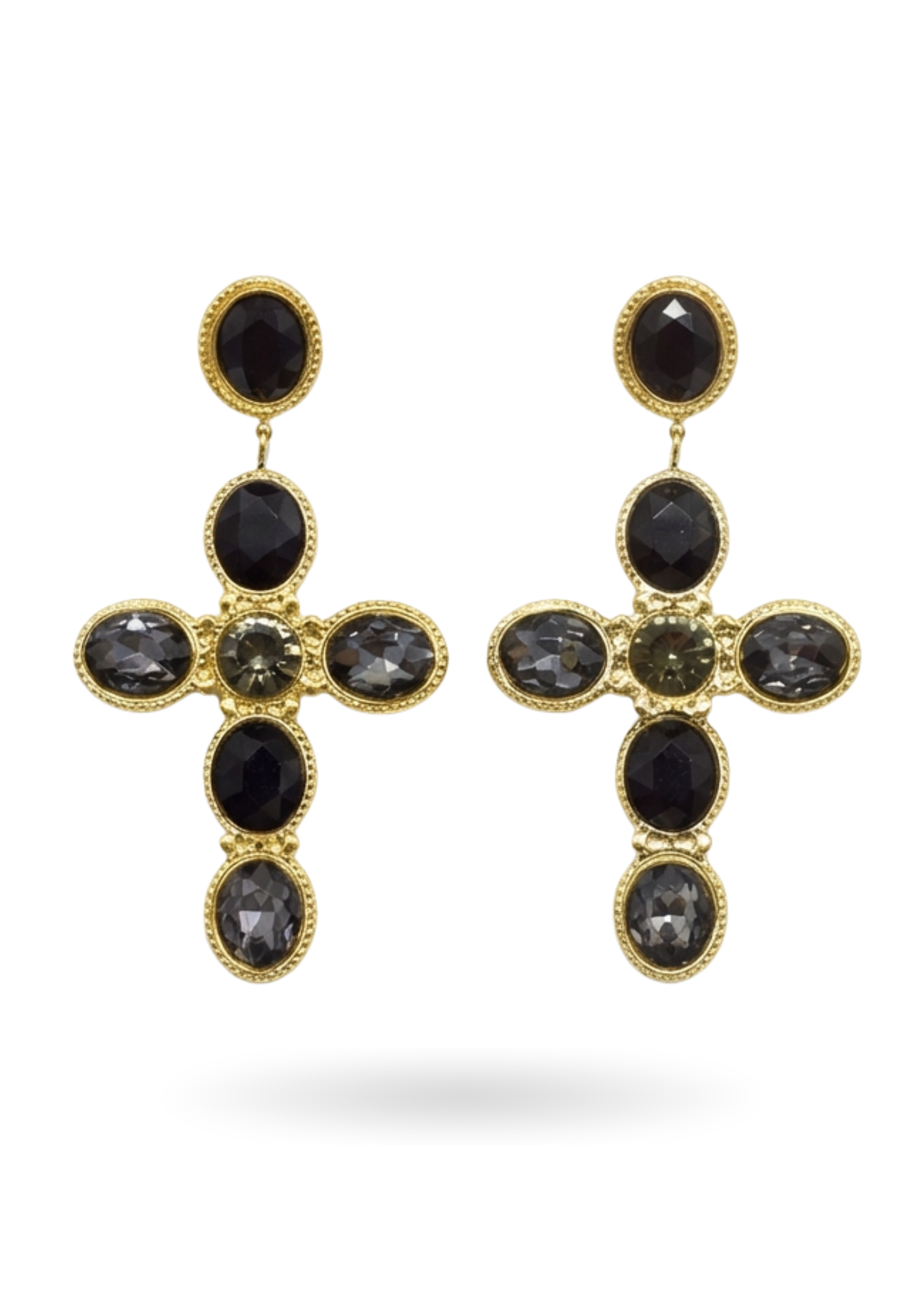 Boucles d'Oreilles Acier Inoxydable Croix Design