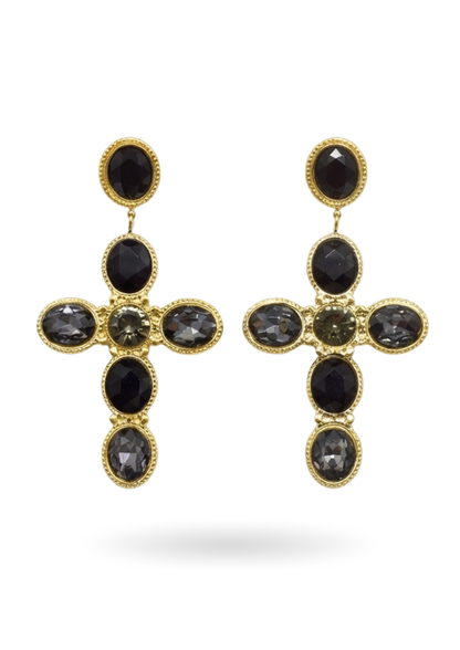 Boucles d'Oreilles Acier Inoxydable Croix Design