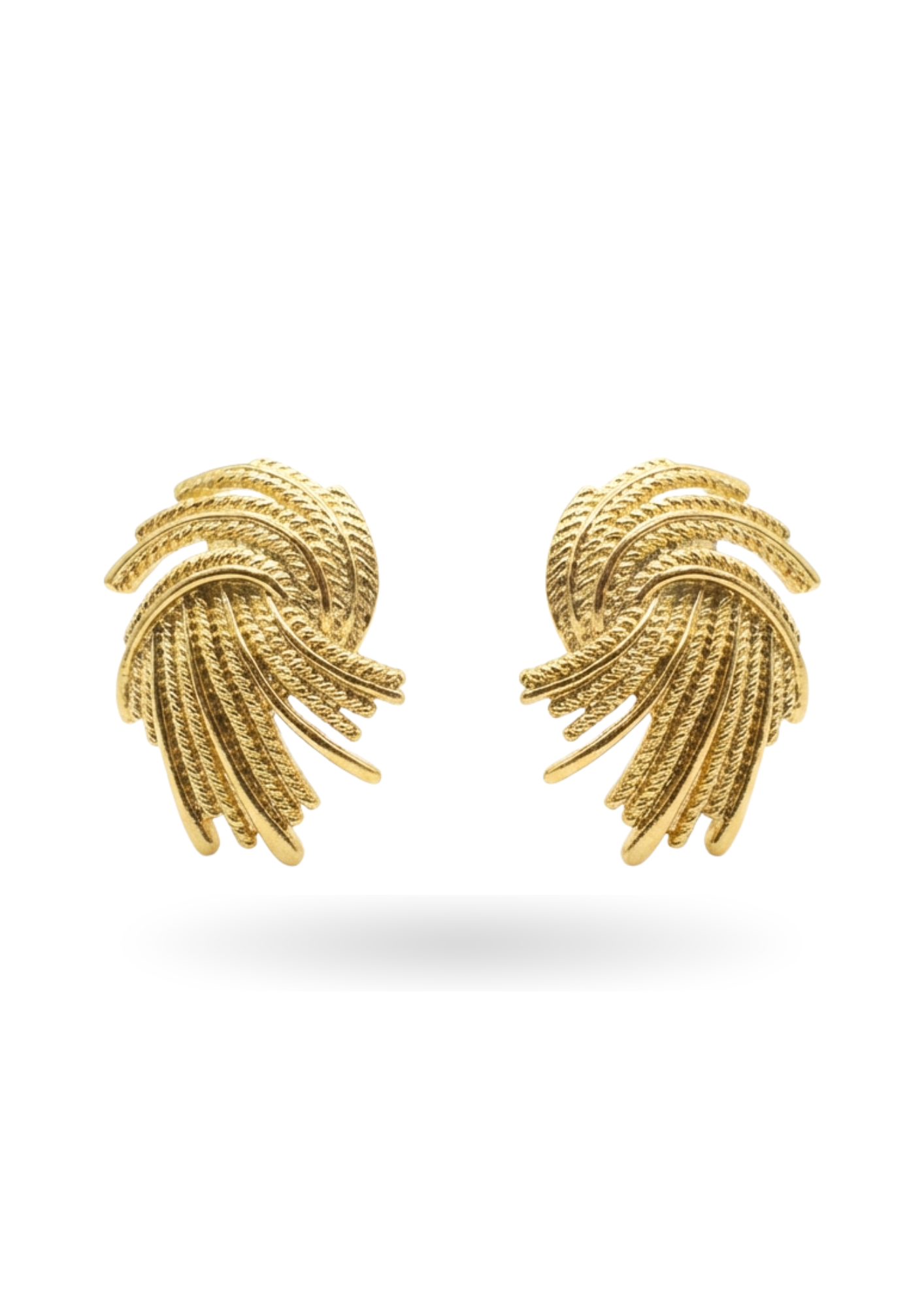 Boucles d'Oreilles Acier Inoxydable Spirale Abstraite
