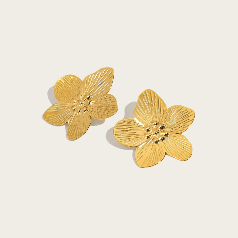 FLORA | Boucles d'oreilles acier inoxydable