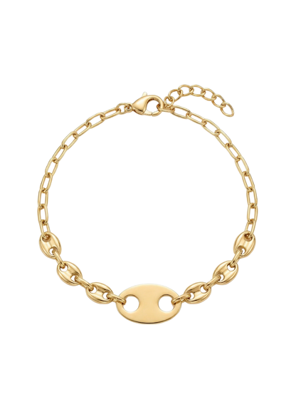 Bracelet Acier Inoxydable Grain de Café Design 