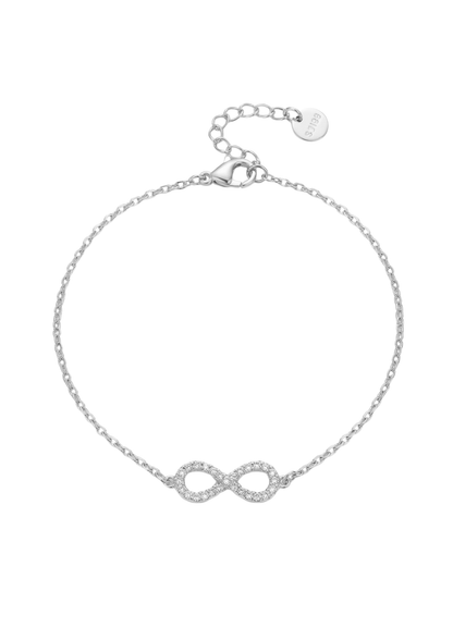 Bracelet Acier Inoxydable Infini Strass