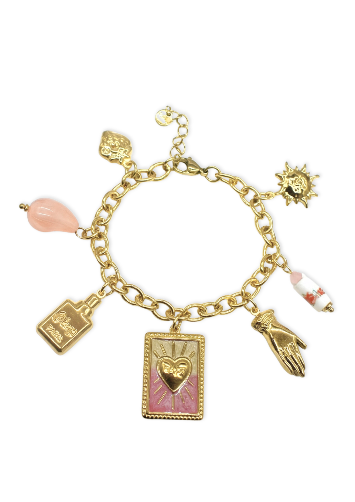 Bracelet Charms Rose Pastel
