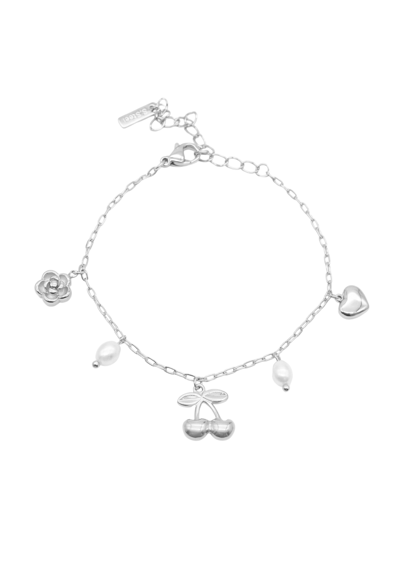 Bracelet Charms Cerise Minimaliste