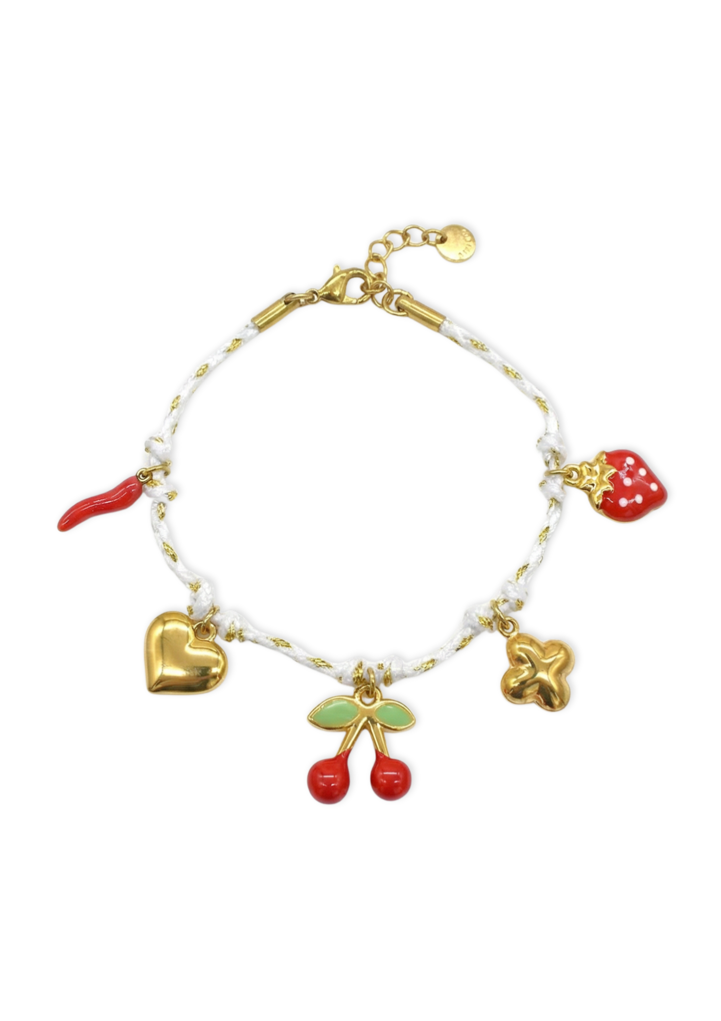Bracelet Charms Cordon Cerise