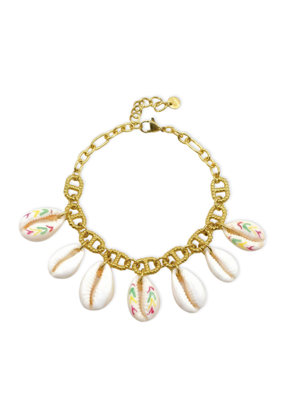 Bracelet Charms Maille Marine Cauris