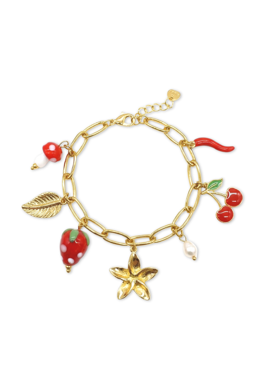 Bracelet Charms Fleur Fruit