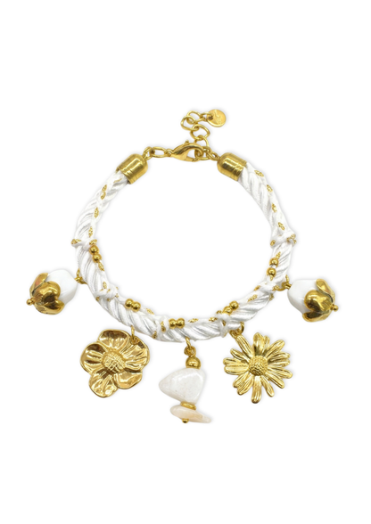 Bracelet Charms Cordon Fleur