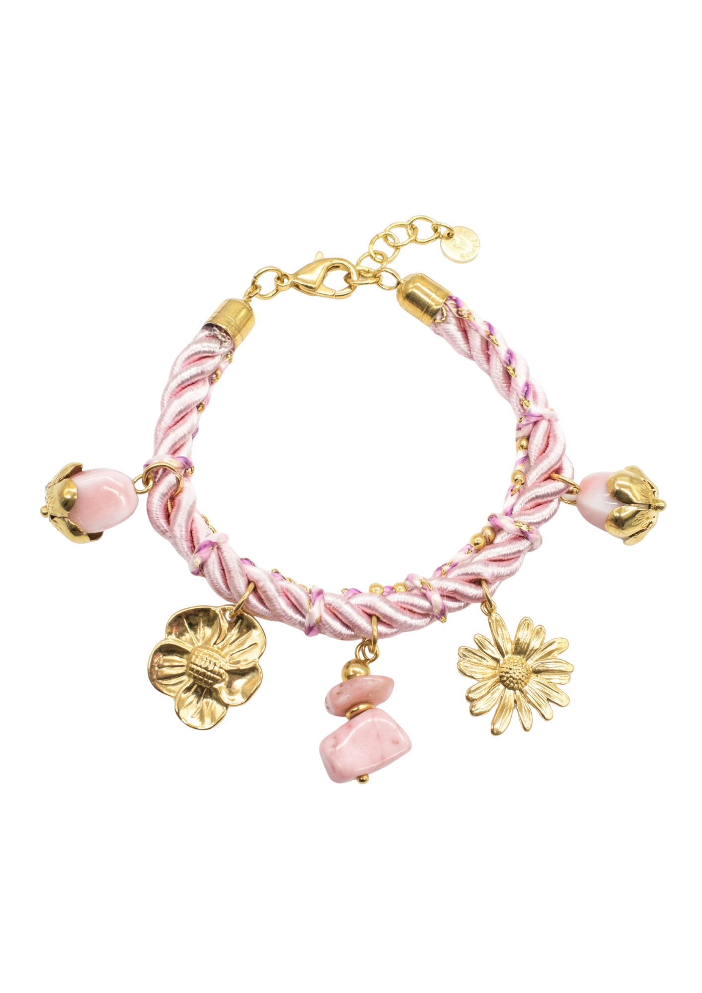 Bracelet Charms Cordon Fleur pas cher