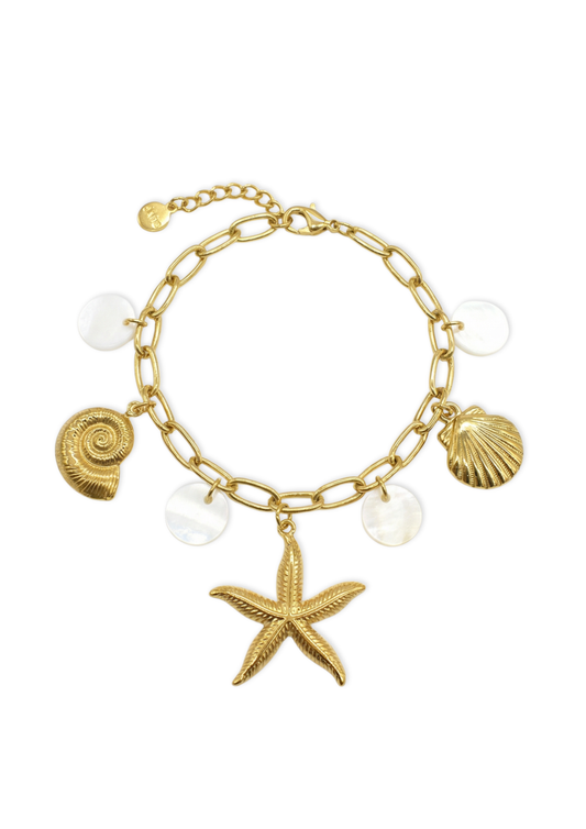 Bracelet Charms Étoile de Mer Coquillage