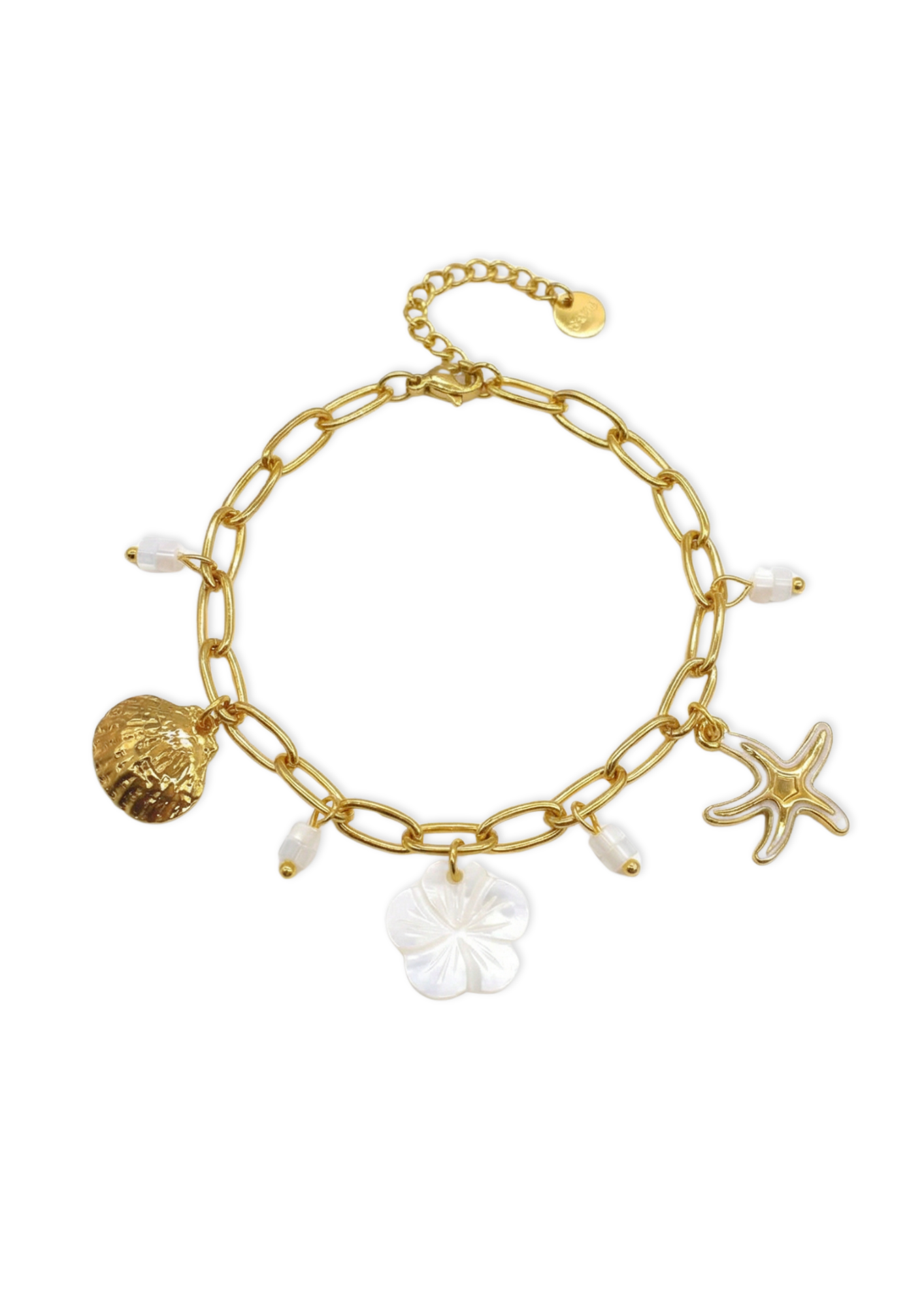 Bracelet Charms Fleur Nacre