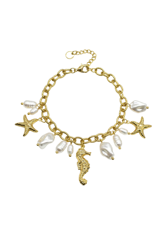 Bracelet Charms Étoile de Mer Hippocampe