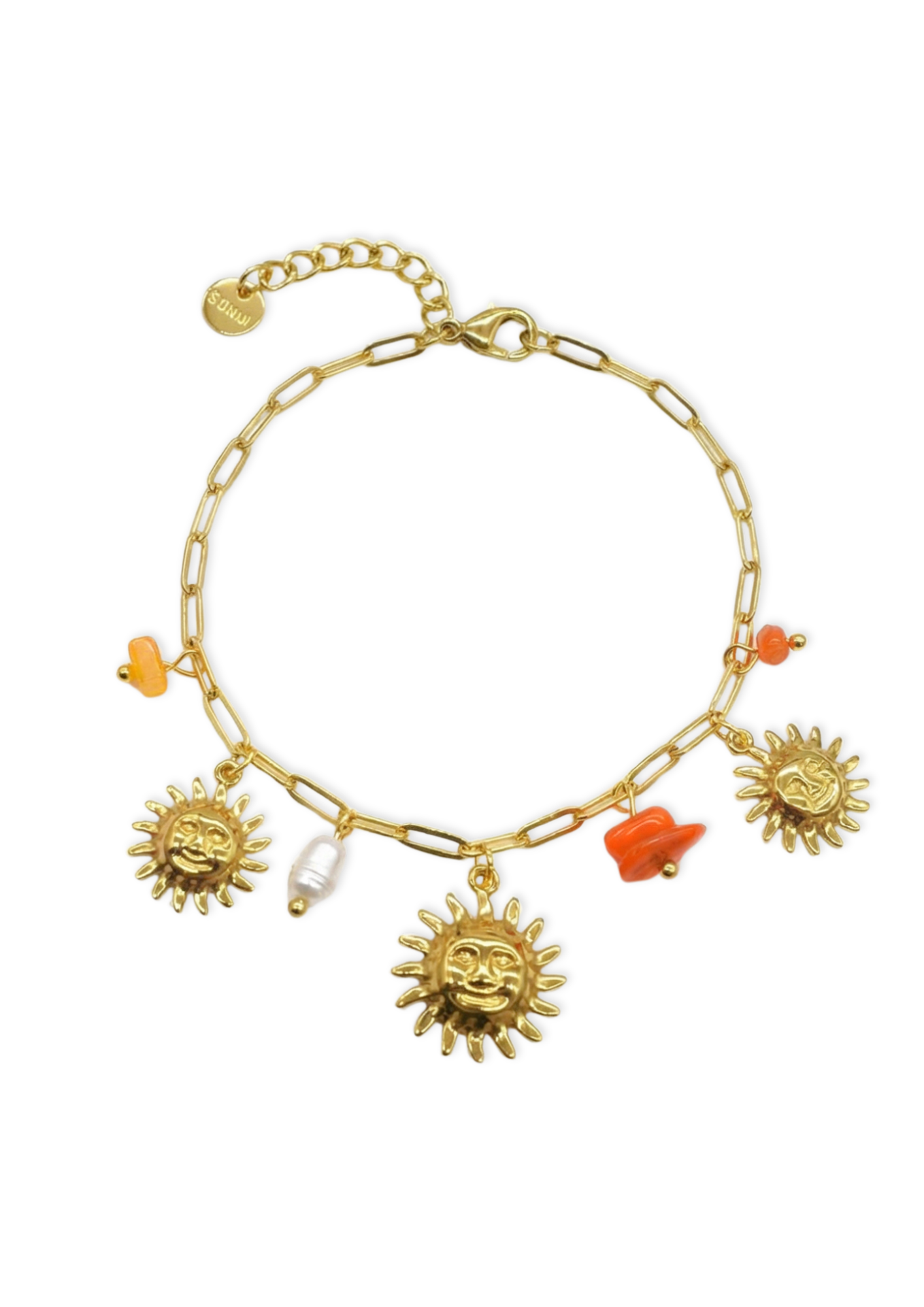 Bracelet Charms Soleil Orange