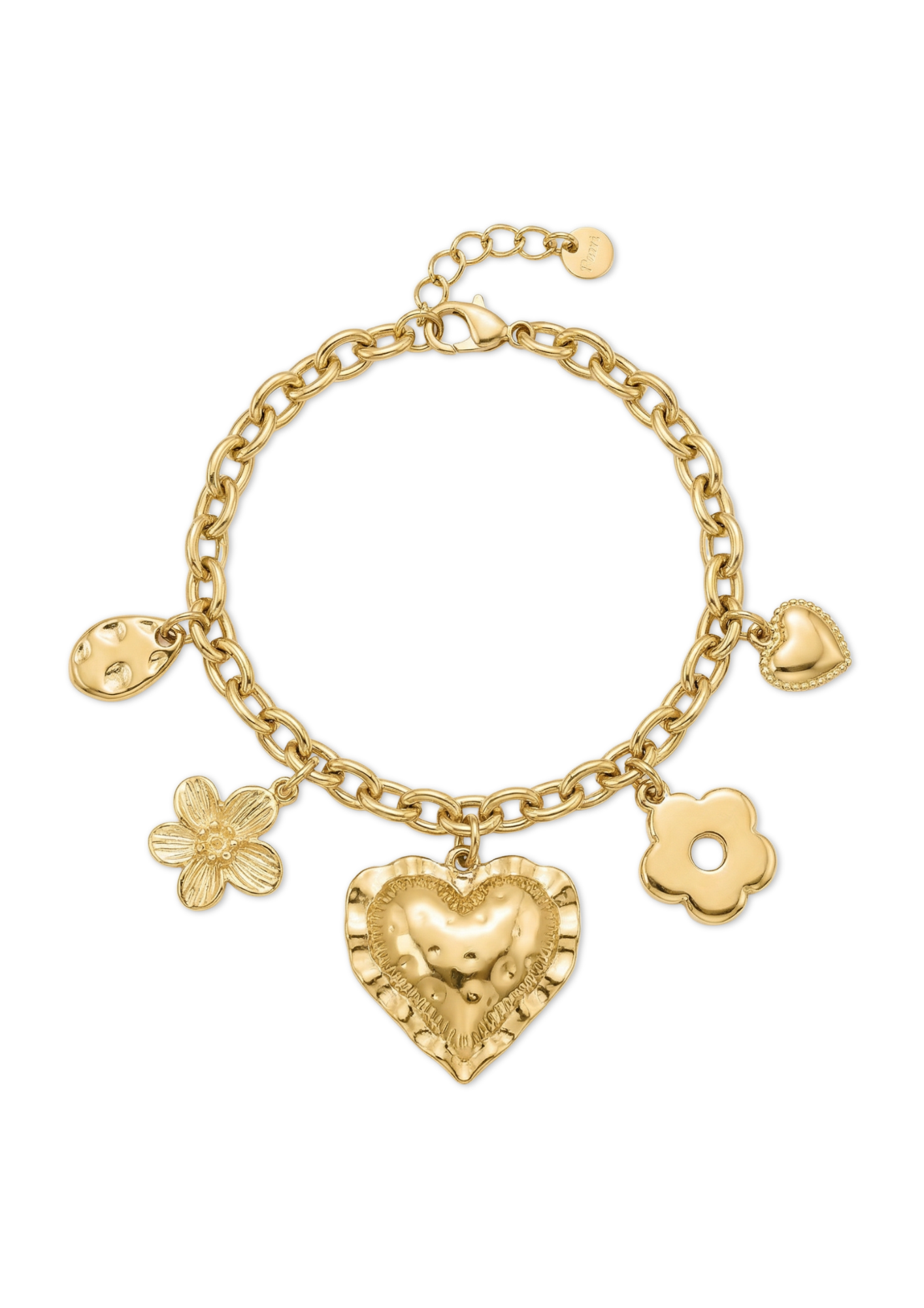 Bracelet Charms Acier Inoxydable Or