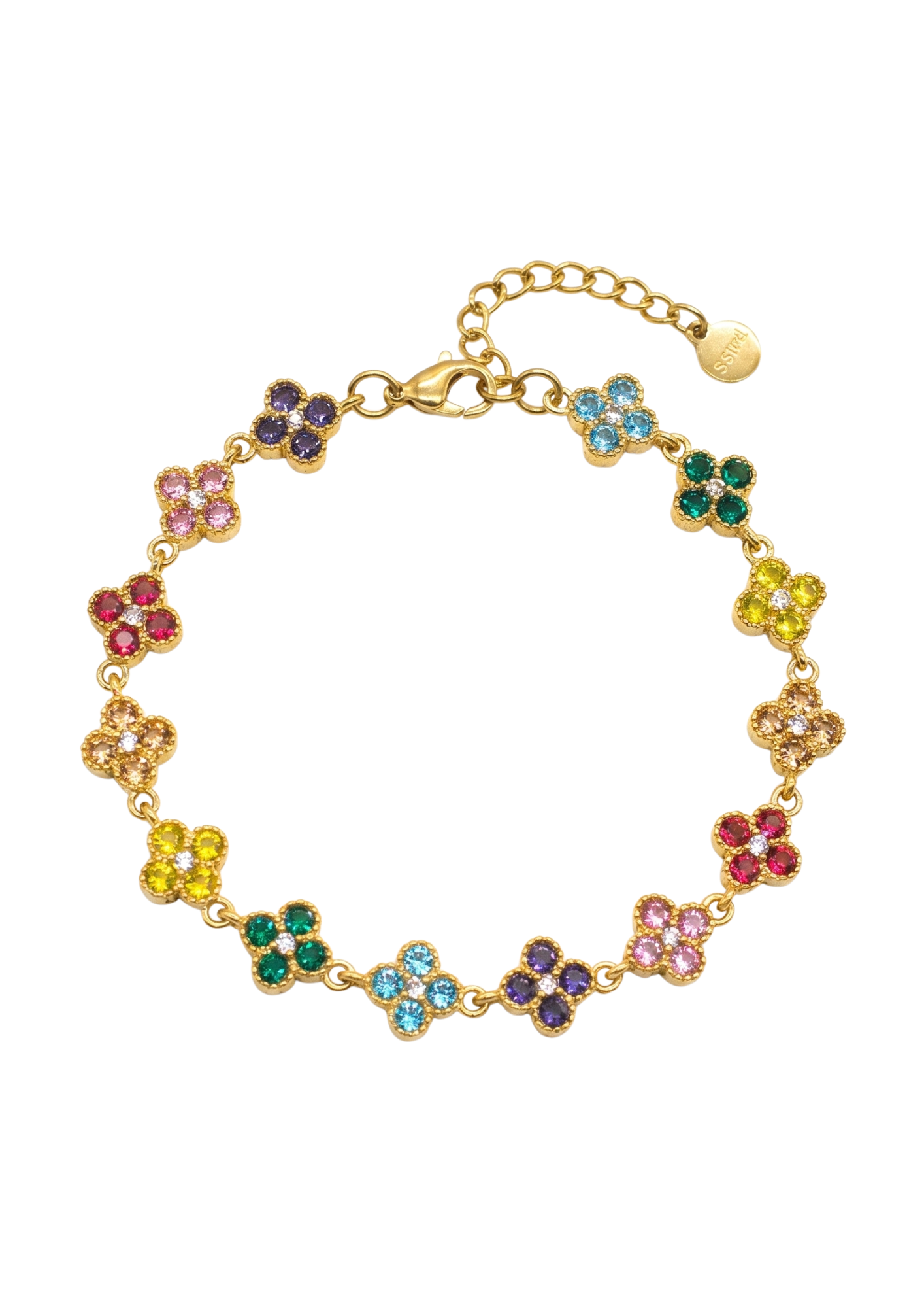 Bracelet Trèfle Multicolore Acier Inoxydable