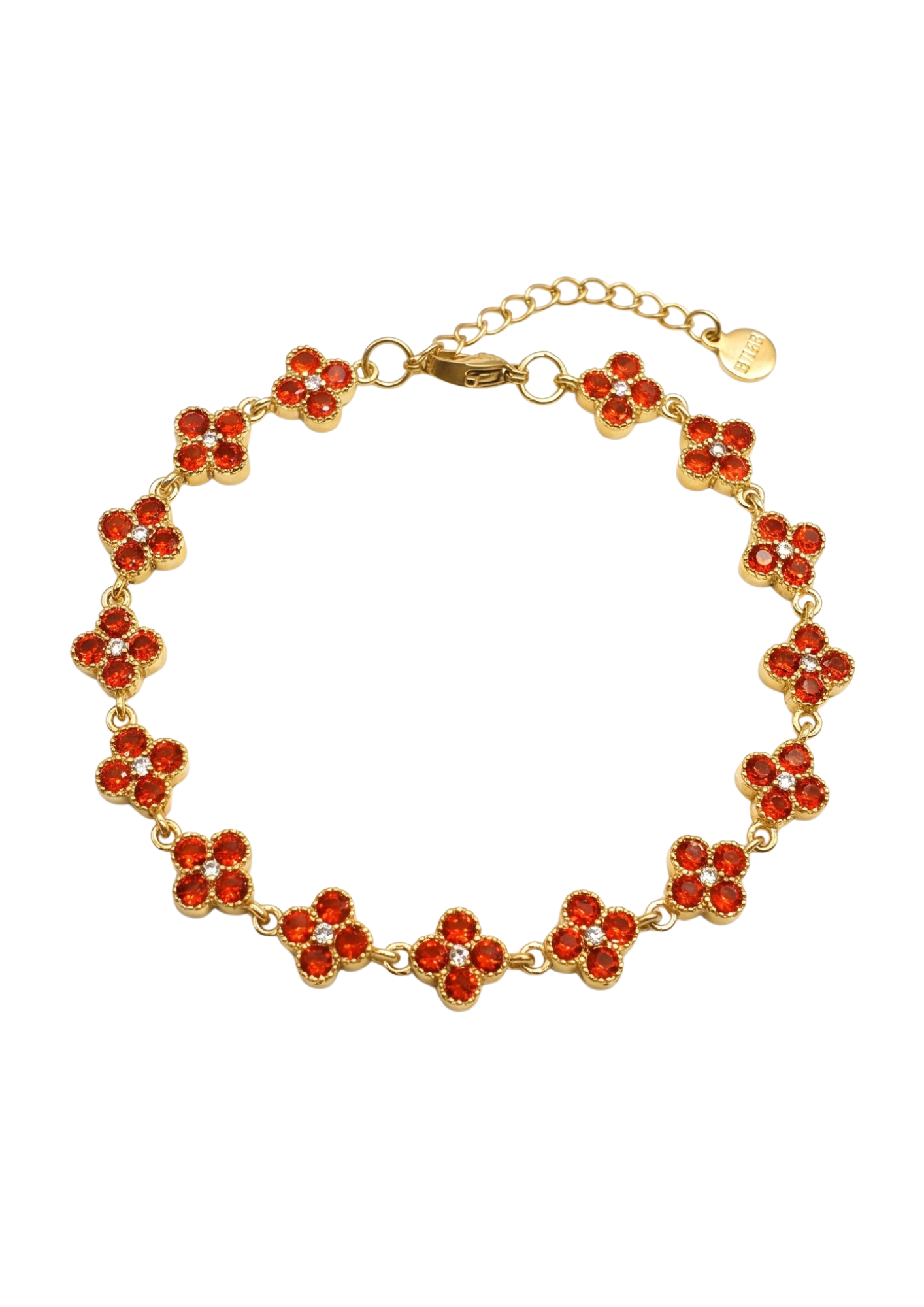 Bracelet Trèfle Multicolore orange