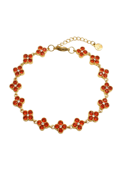 Bracelet Trèfle Multicolore orange