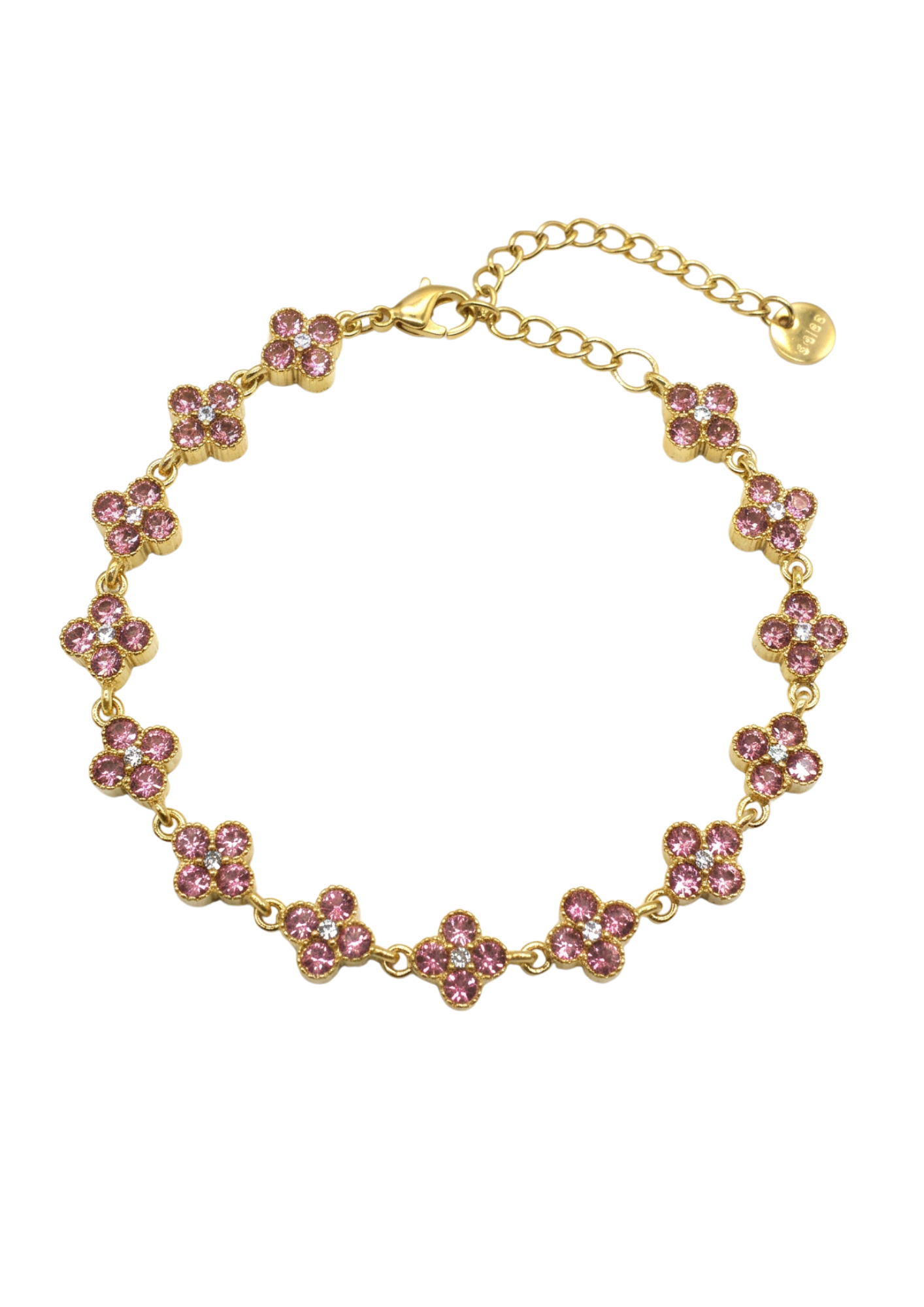 Bracelet Trèfle Multicolore rose