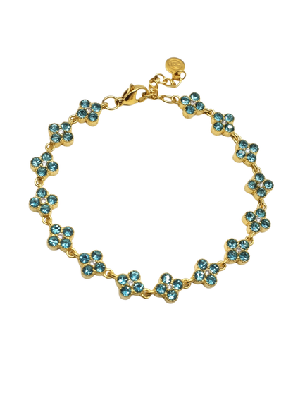Bracelet Trèfle Multicolore turquoise