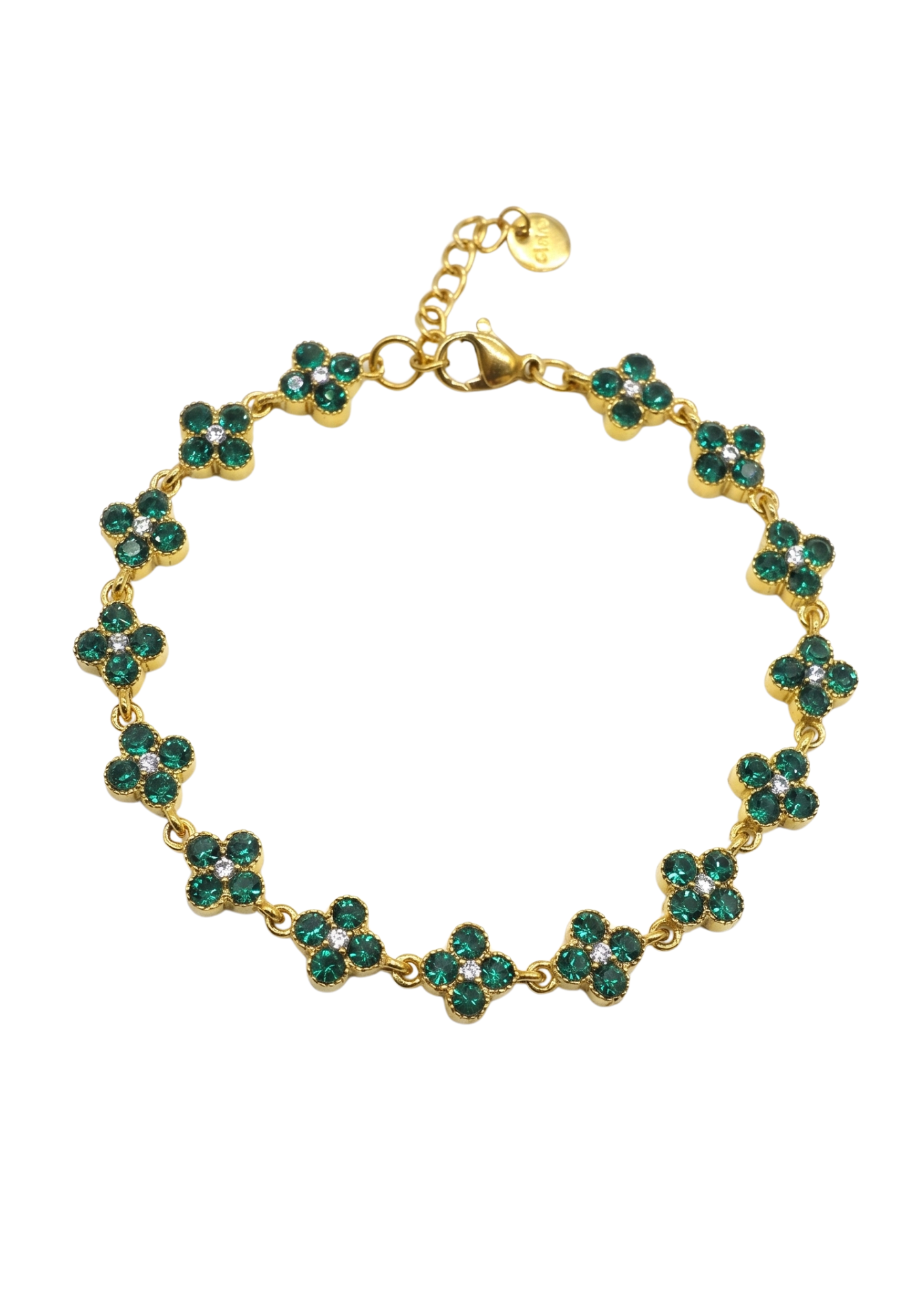 Bracelet Trèfle Multicolore vert