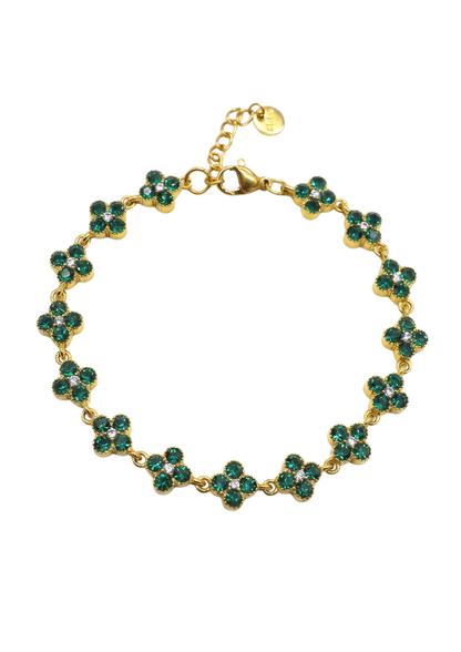 Bracelet Trèfle Multicolore vert